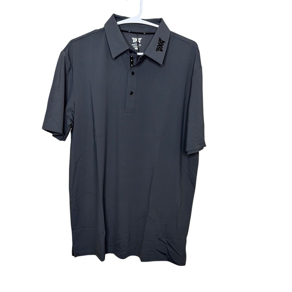 PXG Men's BP Signature Polo Charcoal Grey Size Small New with tags
